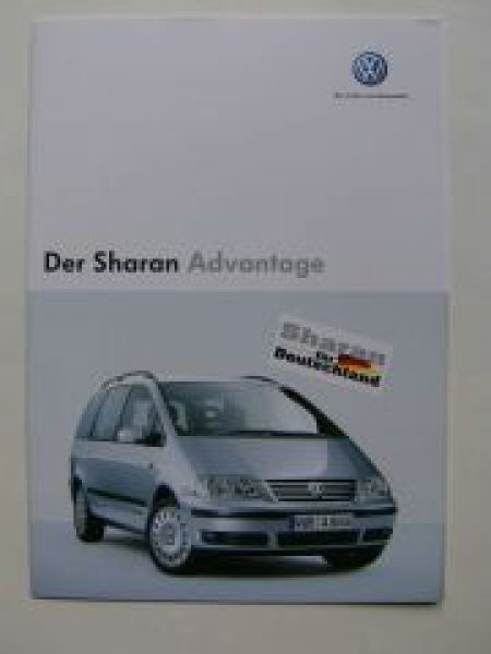 VW Sharan Advantage Prospekt 7M6 7M9 Juli 2006 NEU