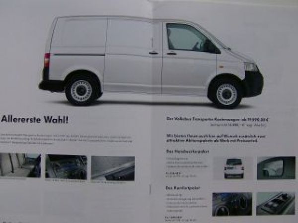 VW T5 Volksbus Kombi Transporter Prospekt September 2005