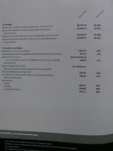 VW Preisliste Passat W8 Juli 2002 NEU