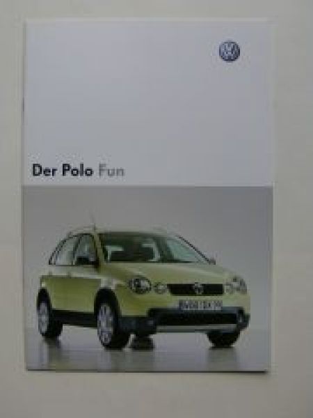 VW Polo Fun Prospekt 9N2 Mai 2004 NEU