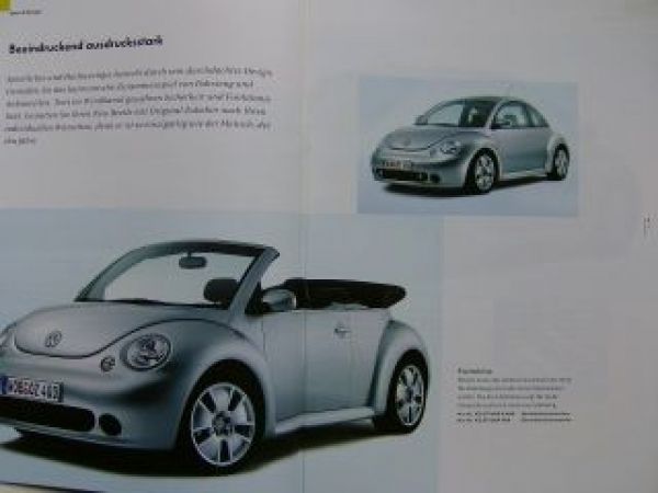 VW New Beetle +Cabriolet Original Zubehör Prospekt 11/2003