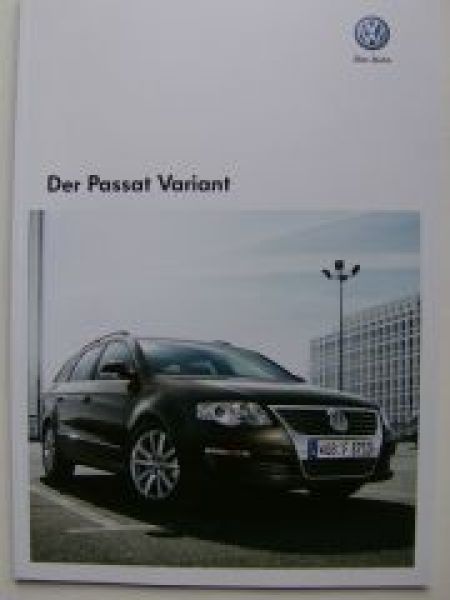 VW Passat Variant Prospekt 3C5 +Preisliste Oktober 2006
