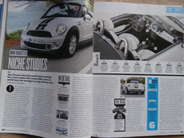 Top Gear 3/2012 Aston Martin Vanquish,A1 Quattro, RS3, RS4 Avant, Dacia Duster 1.5DCI vs. Land Rover Defender 110,Mini Roadster