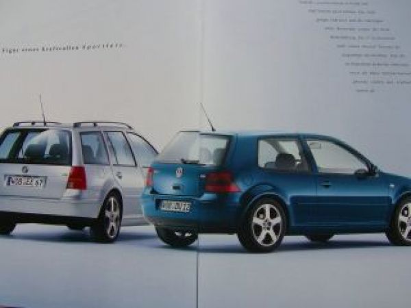VW Golf4 & Variant Sport Edition Prospekt September 2000 1J1 1J5