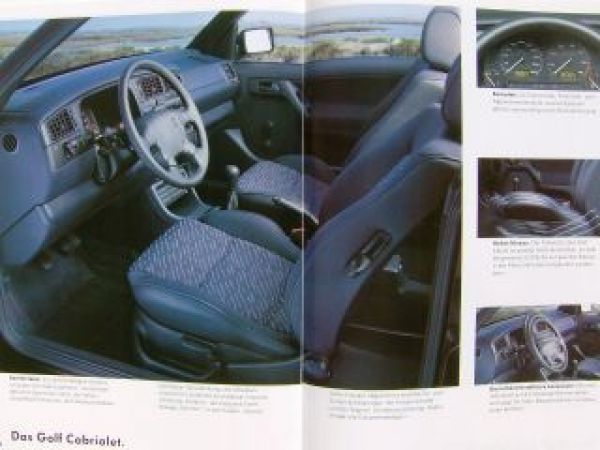 VW Golf3 Cabriolet Typ 1E7 Prospekt +Avantgarde Januar 1996