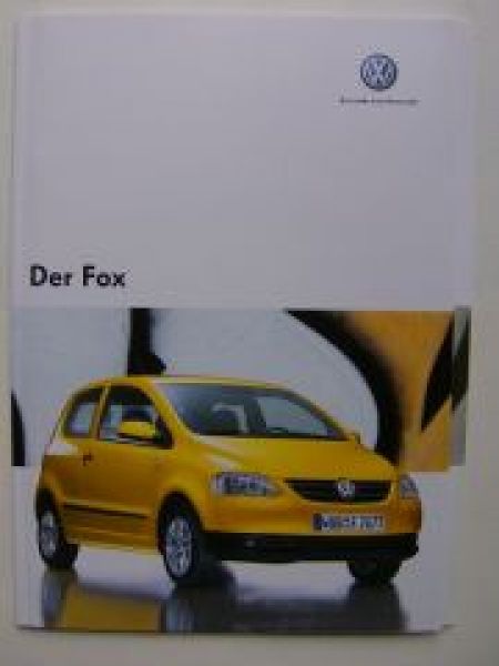 VW Fox 5Z1 Prospekt Dezember 2005 NEU +Preisliste
