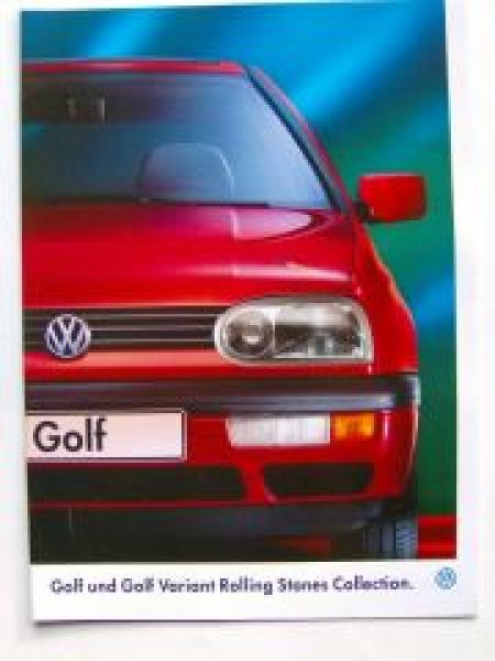 VW Golf3 & Variant Rolling Stones Collection Prospekt 1H1 1H5