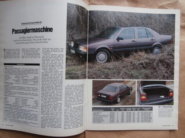 auto revue 3/1988 Honda CRX, Mazda 121, Peugeot Cabrio,Alfa 75 Twin Spark, Saab 900CD,VW Passat,