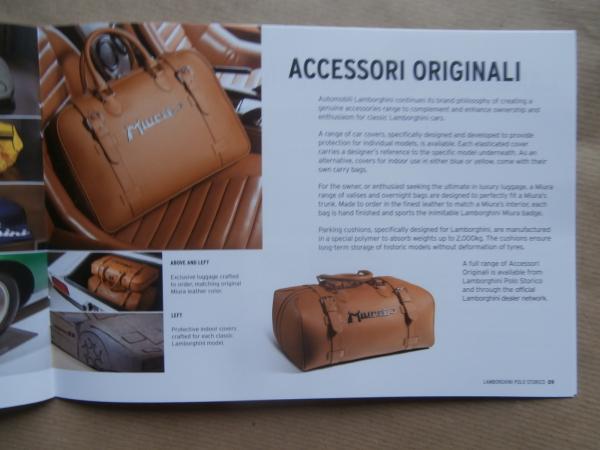 Lamborghini Polo Storico +Miura +LM002 +Original Spare Parts +Accessori Originali Prospekt Englisch 2017