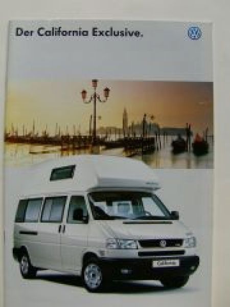 VW T4 California Exclusive Prospekt Juni 1996 NEU