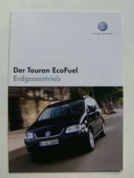 VW Touran EcoFuel Erdgasantrieb Prospekt April 2006 1T1