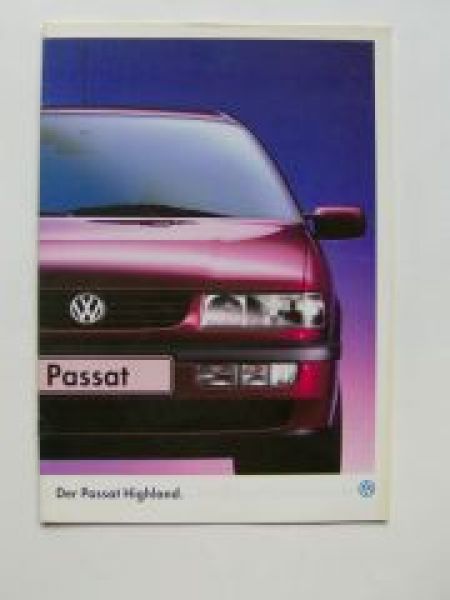 VW Passat & Variant Typ 35i Highland Prospekt August 1995