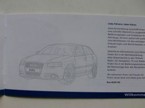 Audi Kurzanleitung A3 +Sportback S3 November 2007
