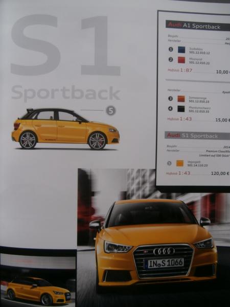 Audi collection Miniaturen 2016 Serienmodelle A1 bis R8,Motorsport,Tradition NEU