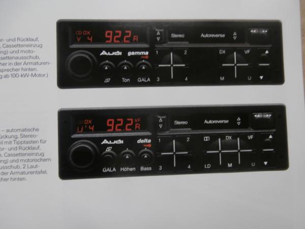 Audi Coupé Typ89 Sonderausstattungen 2.3E quattro 20V Juli 1989