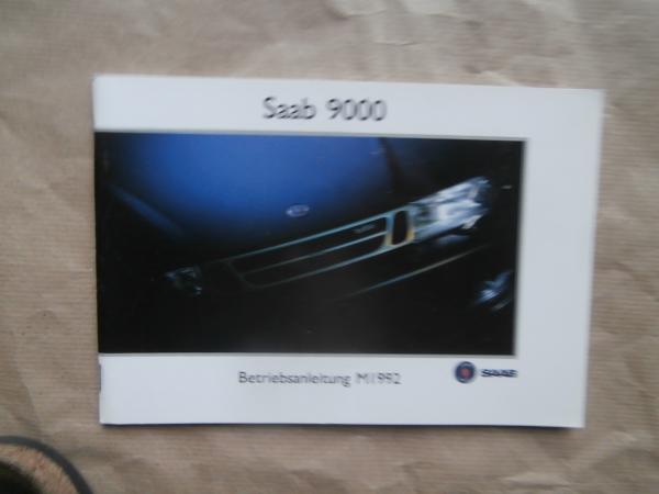 Saab 9000 M1992 Betriebsanleitung
