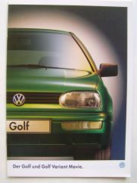 VW Golf3 & Variant Movie Sonderprospekt Januar 1996 1H1 1H5