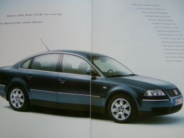 VW Passat Prospekt 3B3 September 2000 +Preisliste NEU