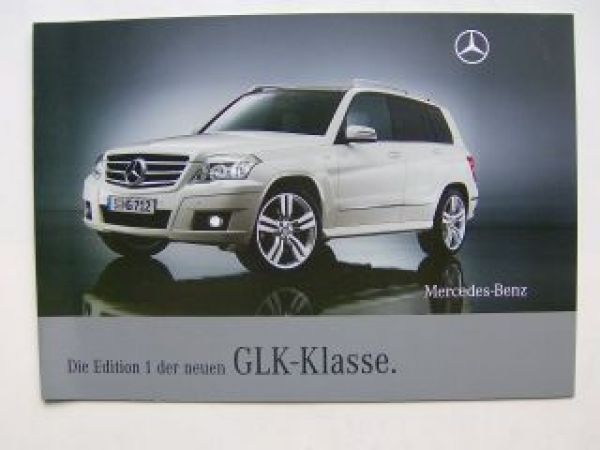 Mercedes Benz GLK-Klasse Edition1 Prospekt Juni 2008 NEU X204