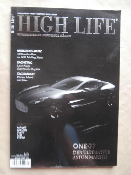 High Life Nr.21 Herbst 2009 Aston Martin One-77,SLR Stirling moss,CL500 100 Jahre Markenzeichen,