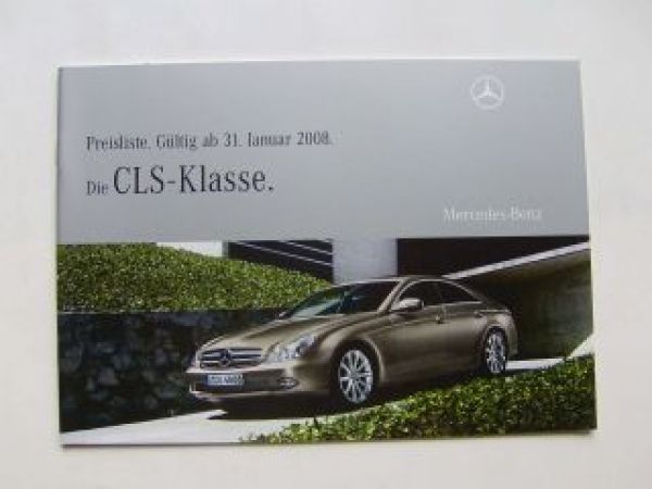 Mercedes Benz Preisliste CLS-Klasse Januar 2008 BR219
