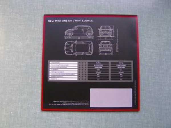 BMW Mini Prospekt One +Cooper 2001 R50 Vorstellung