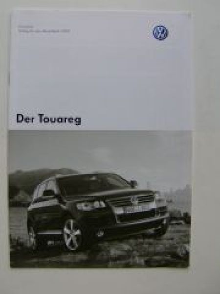 VW Preisliste Touareg +V10 TDI Januar 2007 7L6