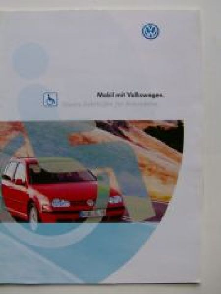 VW Mobil Fahrhilfen für Behinderte Prospekt Juni 1998 NEU