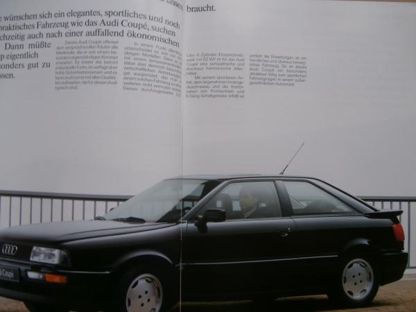 Audi Coupé Typ89 B3 +quattro Prospekt Januar 1990