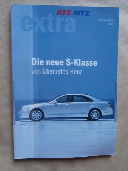 ATZ MTZ extra Mercedes Benz S-Klasse 10/2005 Historie Design Gesamtfahrzeug Interieur Telematik Motoren Getriebe DMU Erprobung