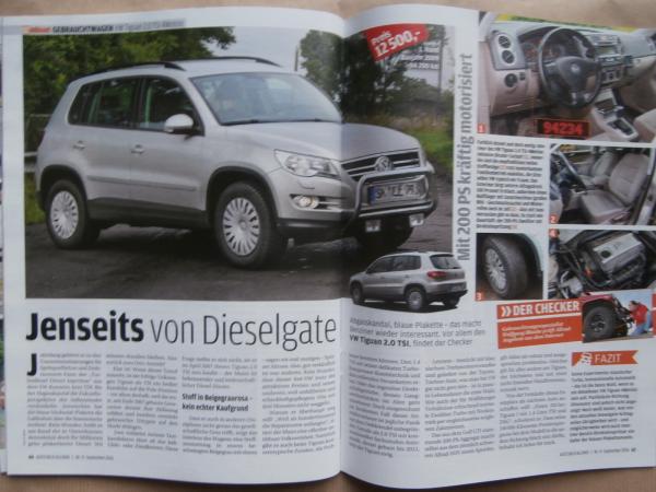 Auto Bild allrad 9/2016 Audi Q2 Kaufberatung, GLC coupé,VW Tiguan 2.0TDI mit 240PS,F-Pace 30d vs. SQ5 TDI vs. X4 35d