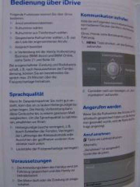 Betriebsanleitung zur Kommunikation Assist iDrive 8/2008