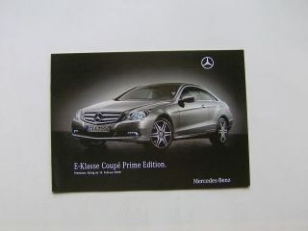 Mercedes Benz Preisliste E-Klasse Coupe Prime Edition BR207