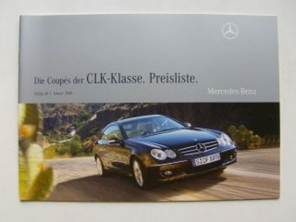 Mercedes Benz Preisliste CLK-Klasse BR209 Januar 2008