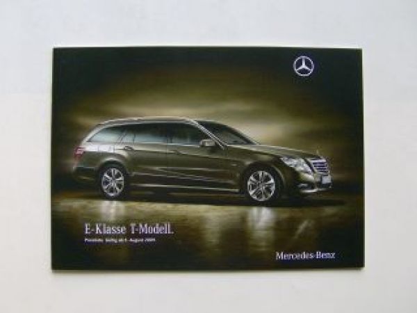 Mercedes Benz Preisliste E-Klasse T-Modelle BR212 August 2009