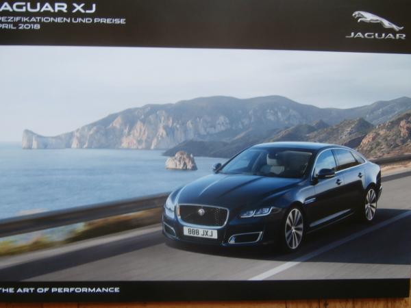 Jaguar XJ (X351) Preisliste April 2018 30d XJ50 R-Sport +Portfolio +Autobiography