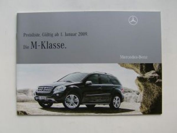 Mercedes Benz Preisliste M-Klasse BR164 Januar 2009