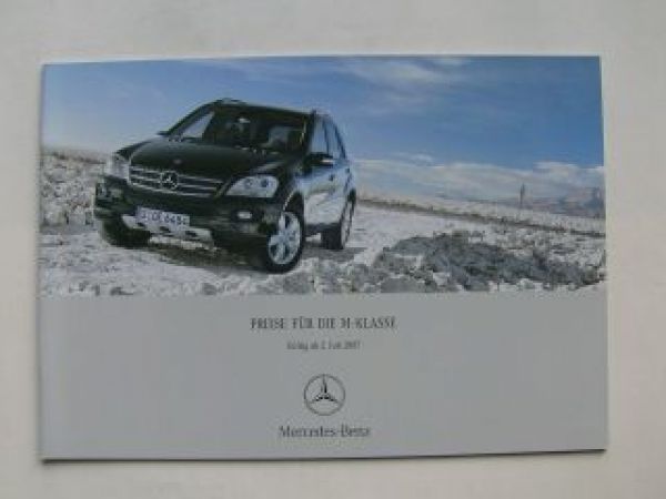 Mercedes Benz Preisliste M-Klasse BR164 Juli 2007 NEU