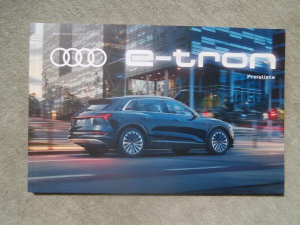 Audi e-tron 55 quattro Preisliste Februar 2019