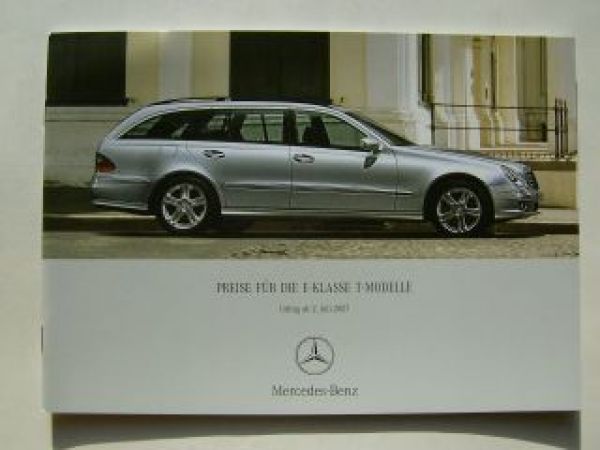 Mercedes Benz Preisliste E-Klasse T-Modell BR211 Februar 2007