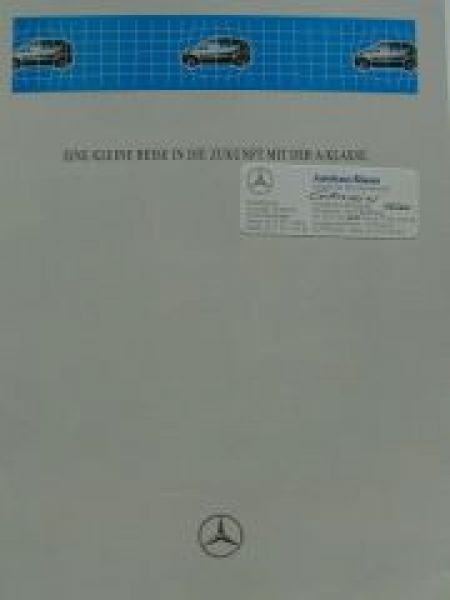 Mercedes Benz A-Klasse BR168 Prospekt Juli 1996