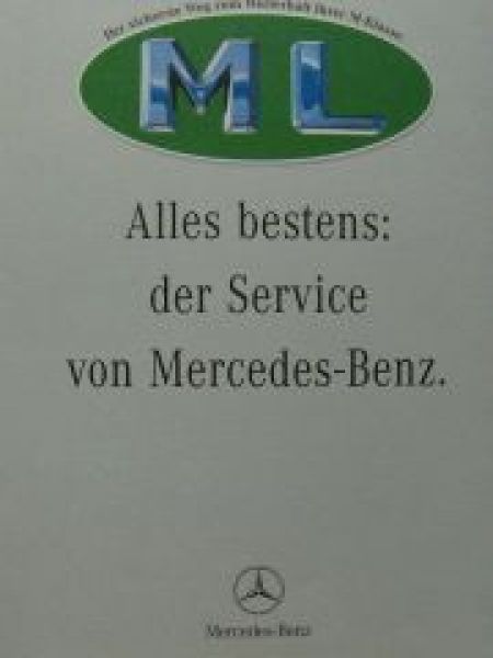 Mercedes Benz ML BR163 Service Prospekt Dezember 1998