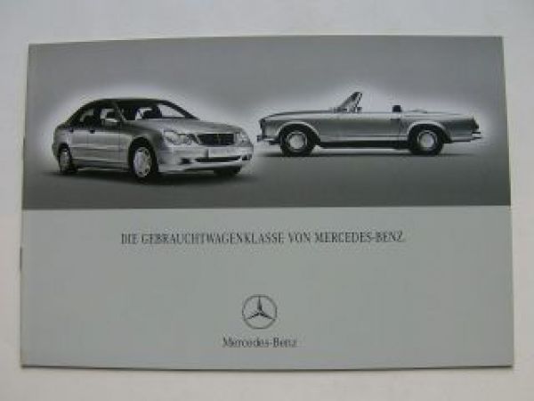 Mercedes Benz Gebrauchtwagenklasse Prospekt Mai 2001
