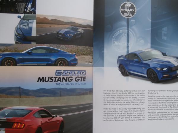 Shelby Mustang GTE 2.3L 5.0L Katalog Prospekt Deutsch/Englisch 2017