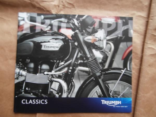 Triumph Classics 2011 Bonneville +T100 T100 Black,Thruxton Scrambler Prospekt Deutsch NEU