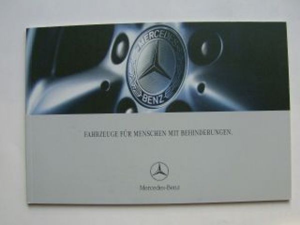 Mercedes Benz Fahrzeuge für Menschen mit Behinderungen 10/2001