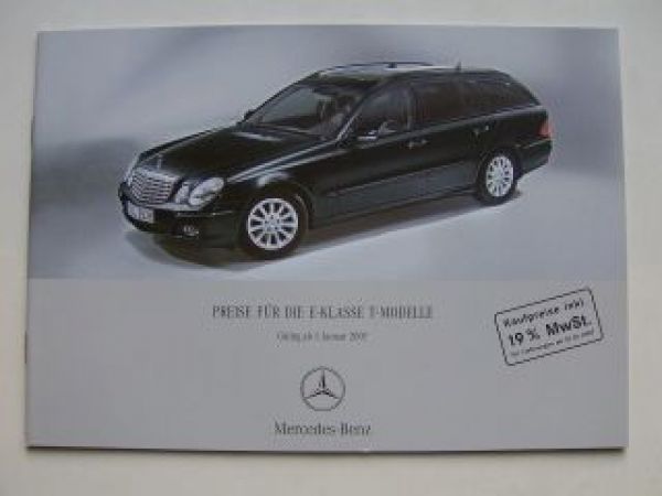 Mercedes Benz Preisliste E-Klasse T-Modelle BR211 Januar 2007