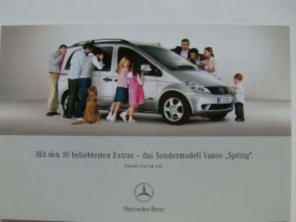 Mercedes Benz Vaneo Spring Prospekt März 2003 NEU