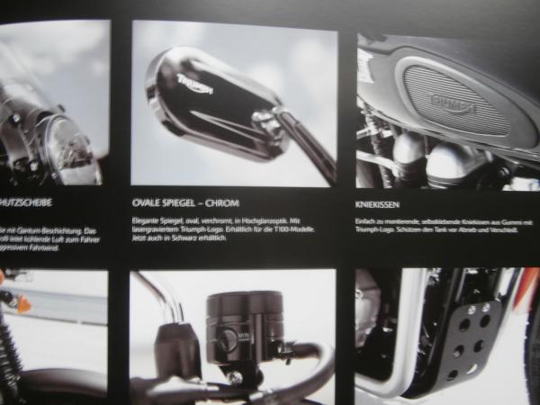 Triumph Classics 2011 Bonneville +T100 T100 Black,Thruxton Scrambler Prospekt Deutsch NEU