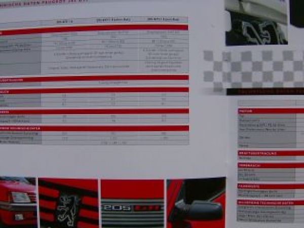 Peugeot 205 GTI 25 Jahre plus Turbo 16 Pressetext/Heft